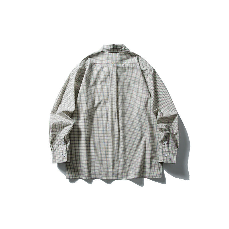 Unisex Boxy Shirt with fine check, Kent collar and relaxed oversized cut Chichicherry