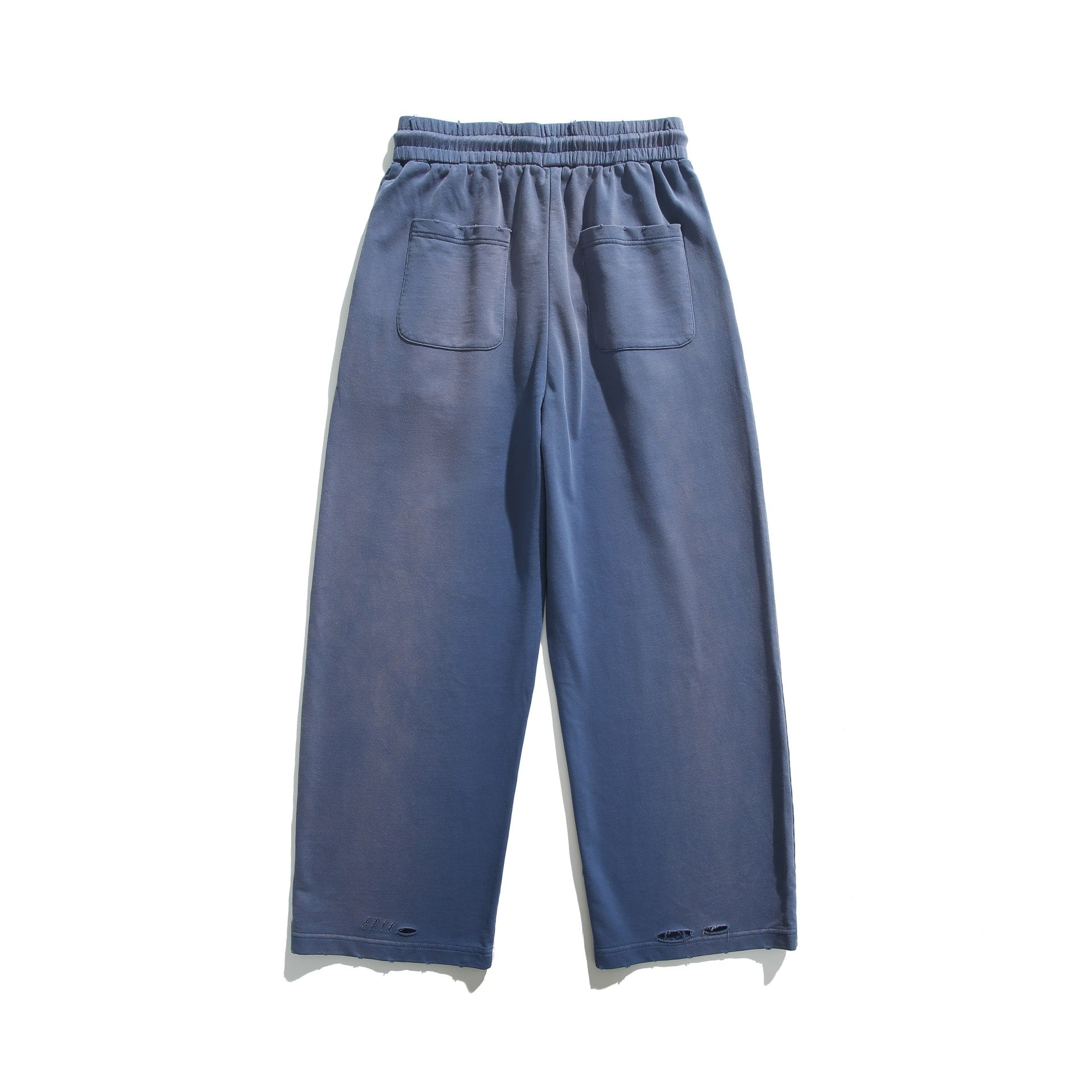 Unisex Wide Jersey Pants with Elastic Waistband, Drawstring, and Patch Side Pockets Chichicherry