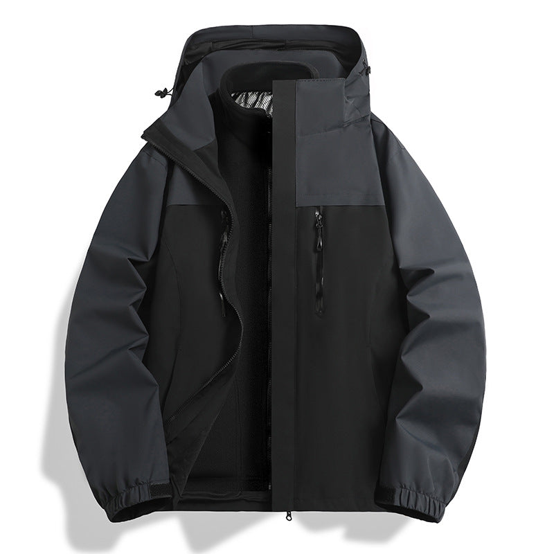 Men's two-in-one softshell hybrid jacket with removable fleece inner jacket and water-repellent membrane Chichicherry