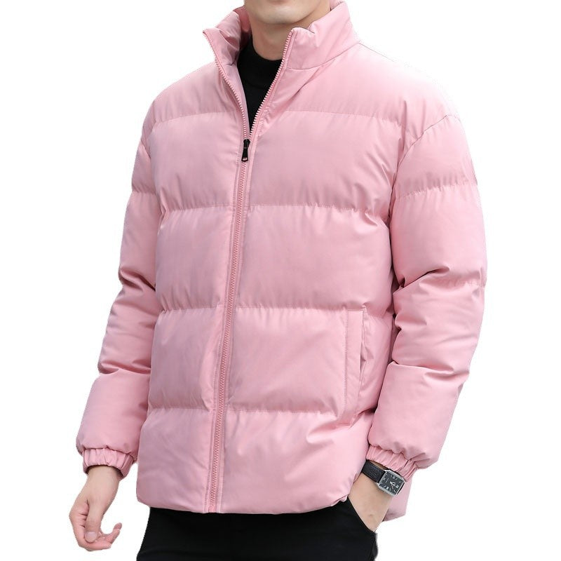 Men's short cut quilted thermal jacket with stand-up collar, two-way zipper and elastic cuffs Chichicherry