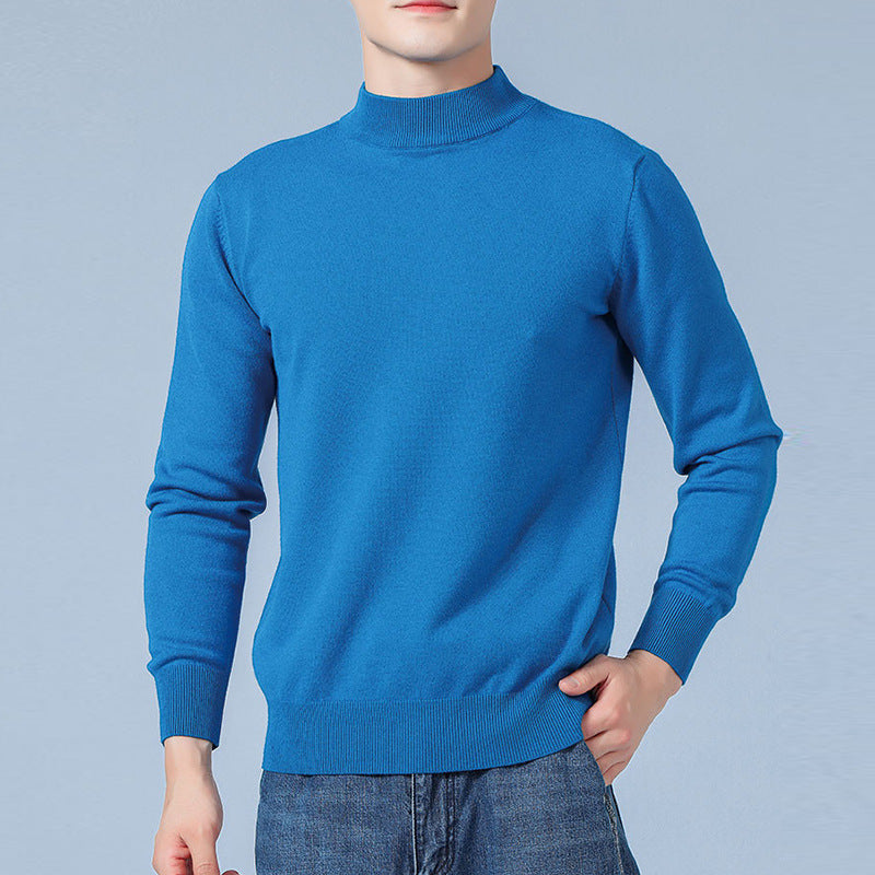 Men's Fine Mockneck Sweater made of high-quality fine knit with ribbed finishes Chichicherry
