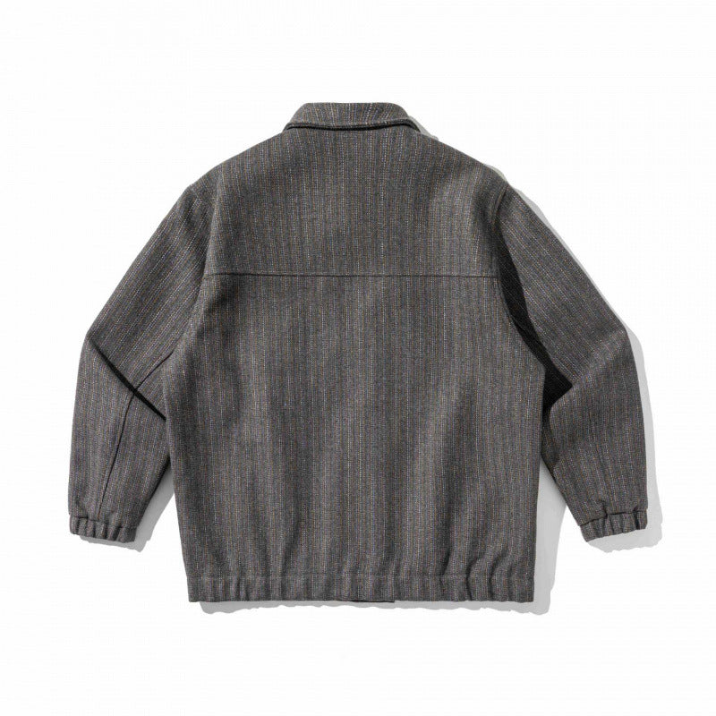 Men's Boxy Overshirt Jacket made of Wool Blend with Patch Chest Pocket Chichicherry