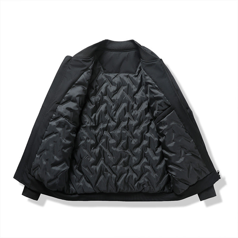 Men's lightweight padded bomber jacket with windproof surface and ribbed hem Chichicherry