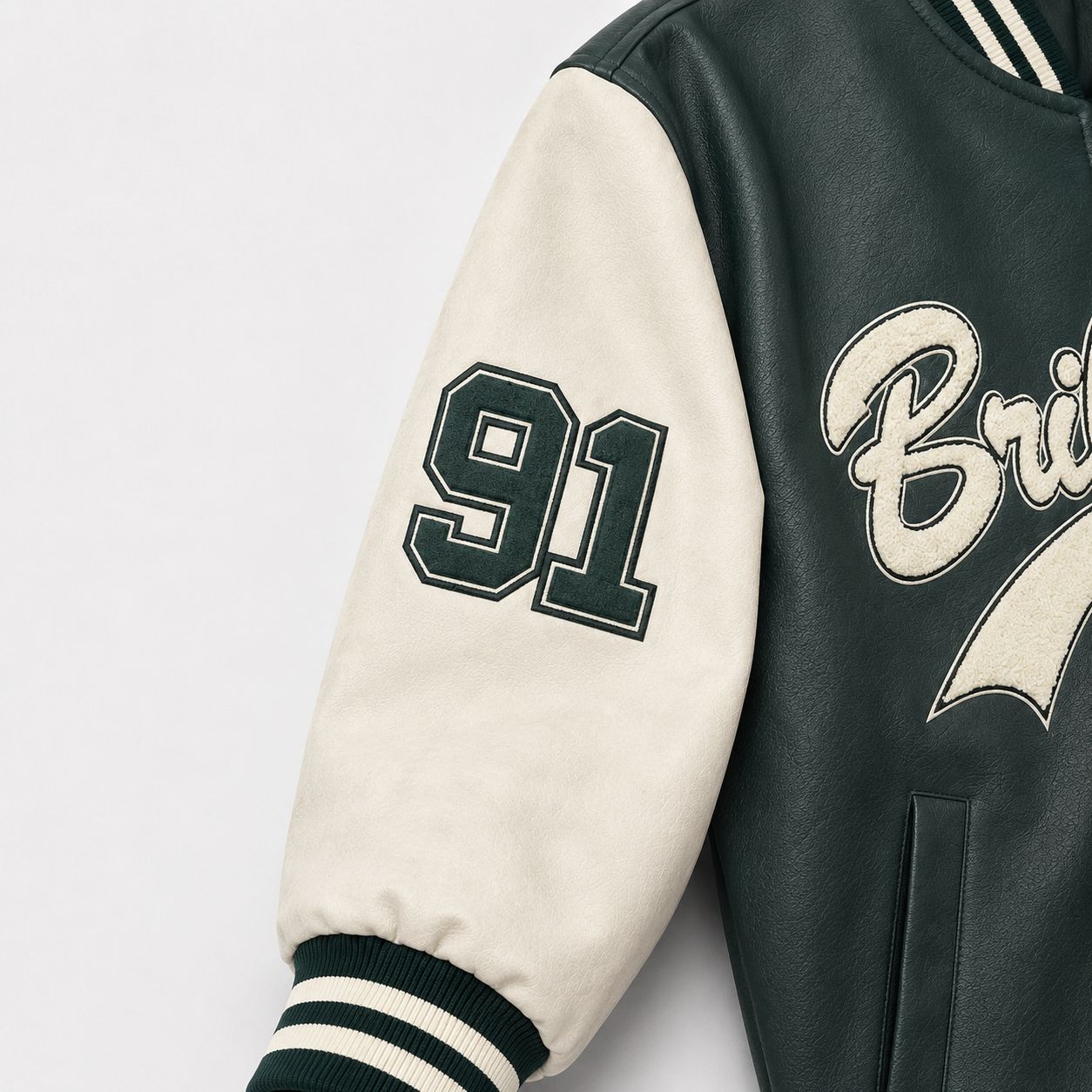 Men's varsity bomber jacket in letterman style with chenille applications Chichicherry