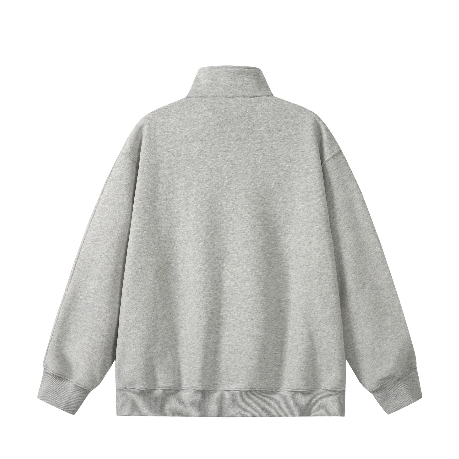 Unisex Oversize Sweatshirt with Half Zip, High Funnel Neck and Kangaroo Pocket Chichicherry
