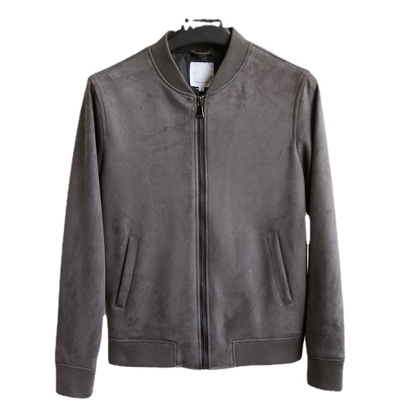 Men's Boxy Zip Blouson with Shirt Collar and Fine Wool Blend Chichicherry