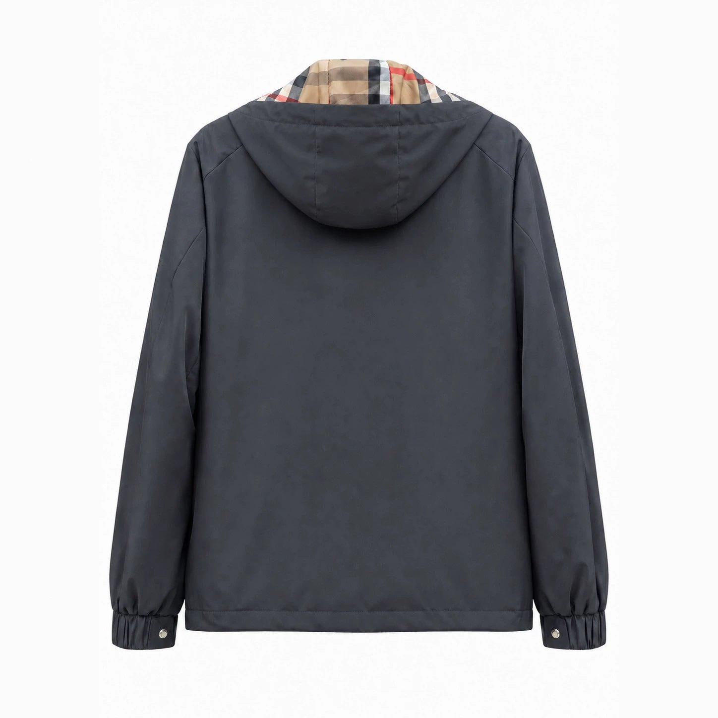 Men's lightweight windproof softshell hooded jacket with checked lined hood Chichicherry