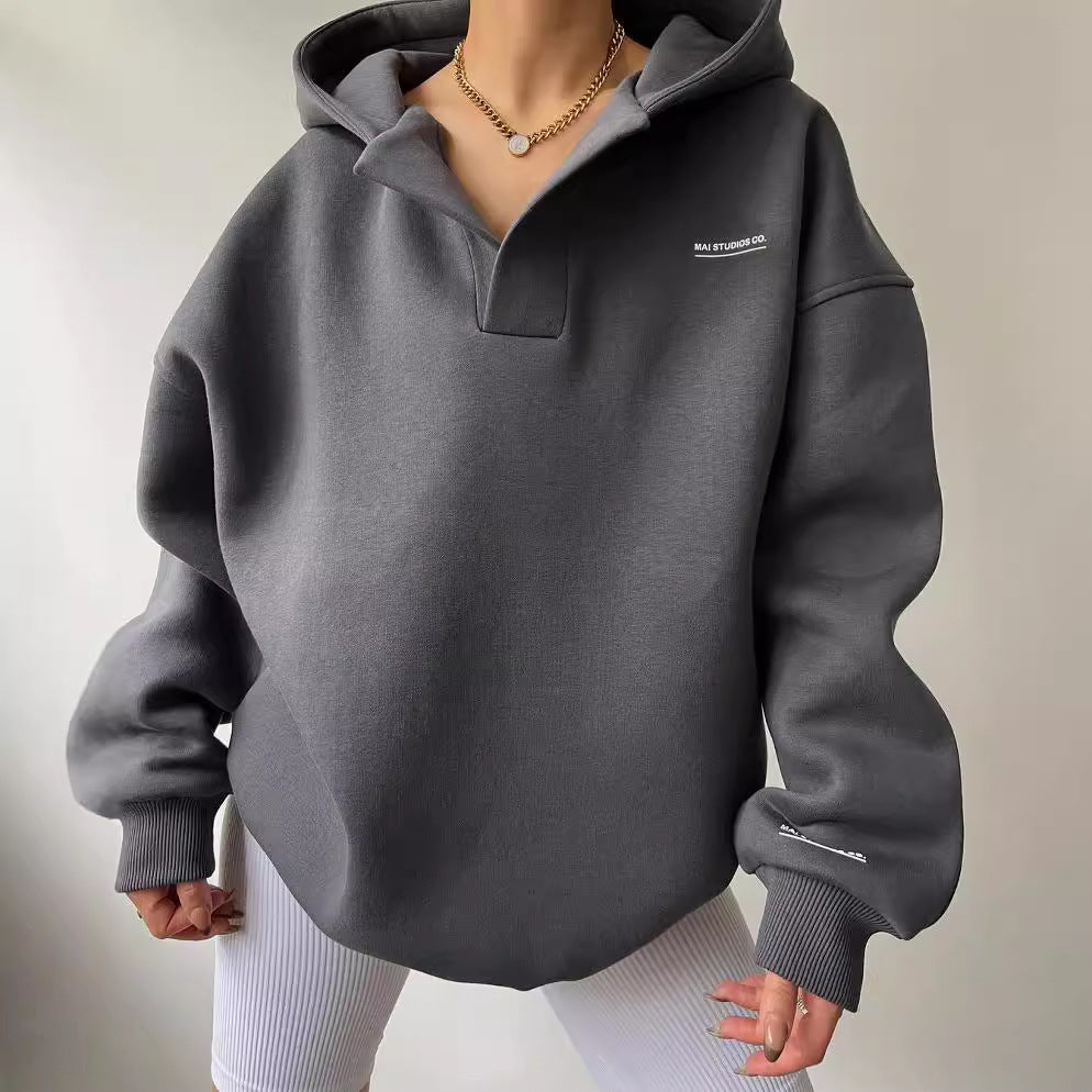 Damen Voluminöser Sculpt-Hoodie mit Oversize-Silhouette und markanter Kapuze Chichicherry