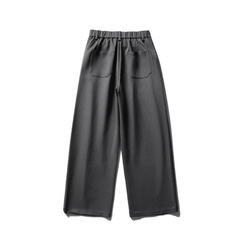 Women Wide Highwaist Pants with Pleats, Belt Loops and Cropped Leg Chichicherry