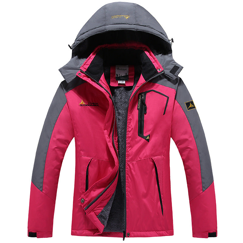 Men's three-layer thermo trekking jacket with removable hood and high-pile fleece lining Chichicherry