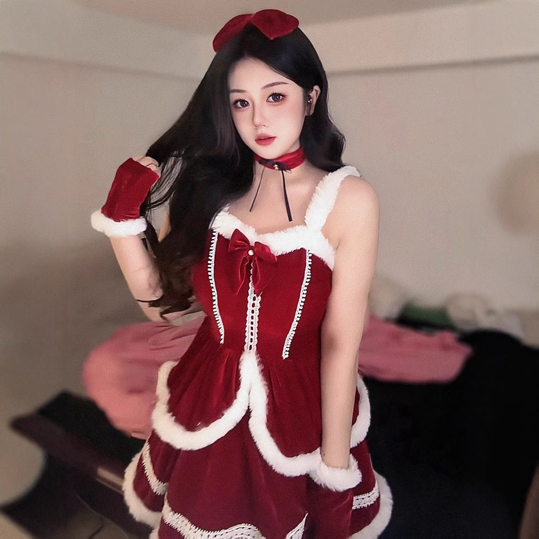 Women's Devil Costume with Hood and Ruffles Chichicherry
