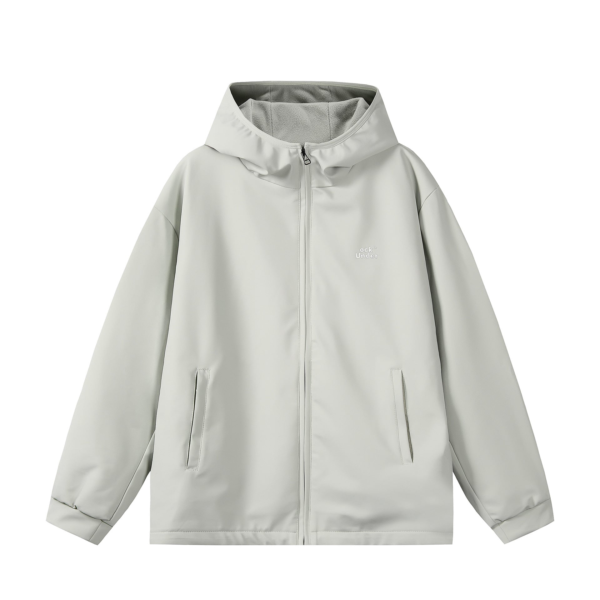 Unisex wind and rain jacket with hood, water-repellent softshell cover and warming fleece lining Chichicherry