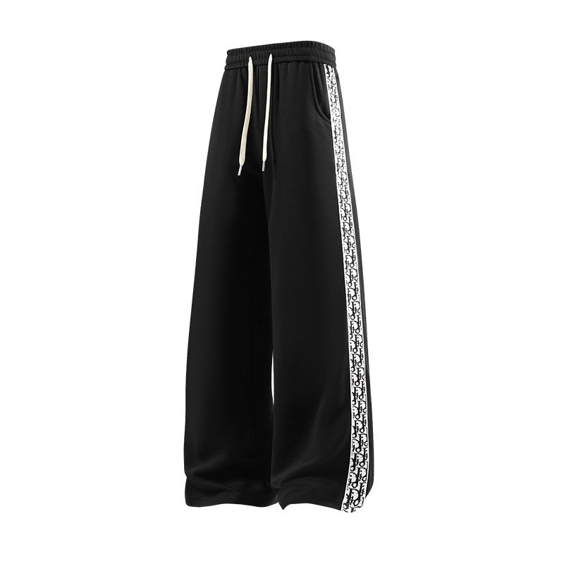 Women's Extra Wide Lounge Sweatpants with Side Logo Tape and Comfort Waistband Chichicherry