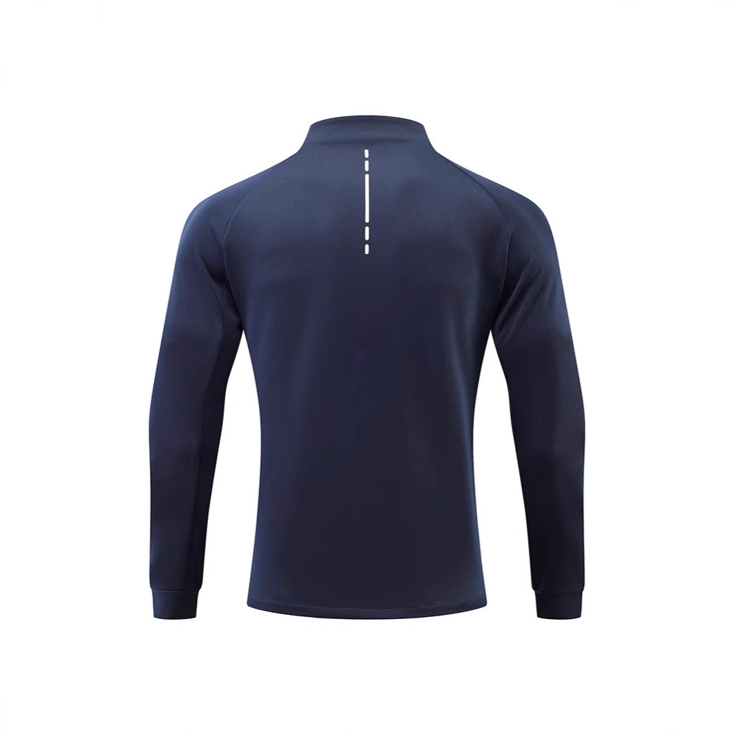 Men's running training jacket with wind-resistant stretch, slim fit and zippered pockets Chichicherry