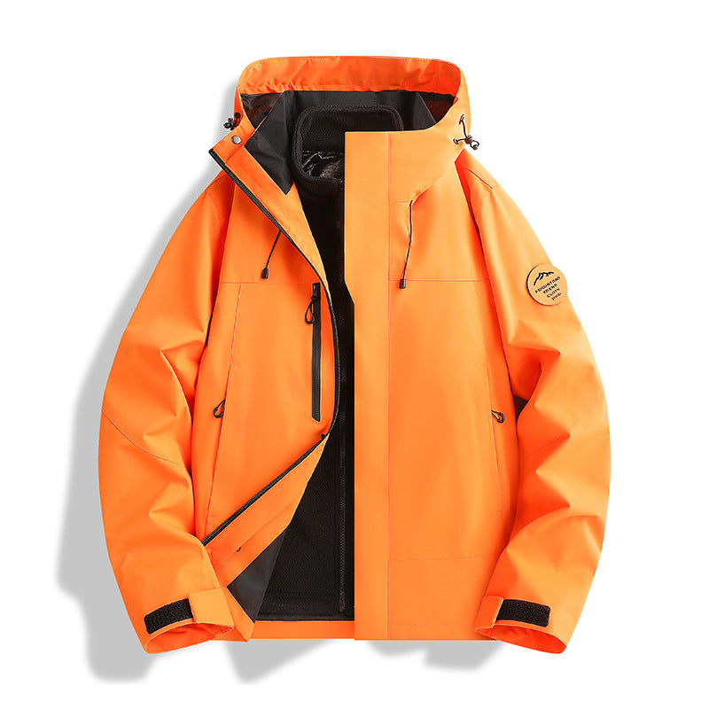Men's Breathable, Waterproof Softshell Jacket with Fleece Lining and Hood Chichicherry