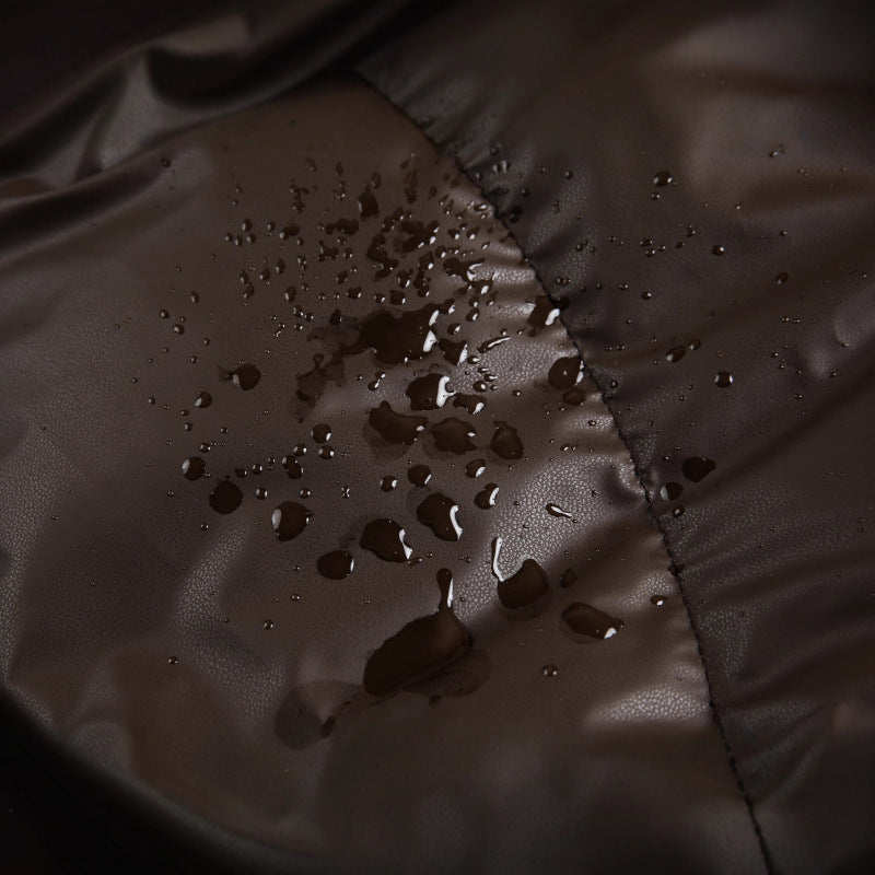 Women's Cropped Padded Boxy Jacket with High Stand-Up Collar and Teddy Lining Chichicherry