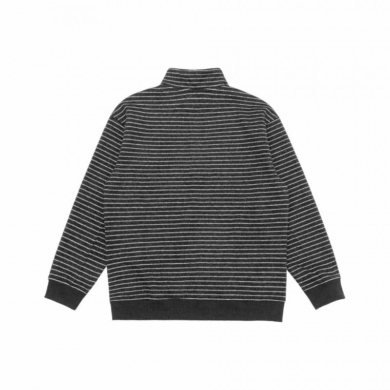Unisex Oversize fine knit pullover with half zipper and stand-up collar Chichicherry