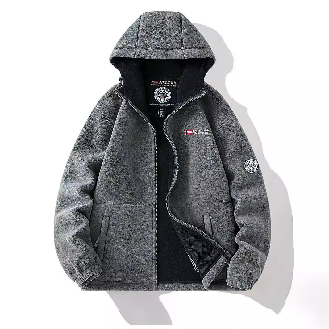 Women's Hooded Fleece Jacket with Teddy Lining and Full Zip Chichicherry