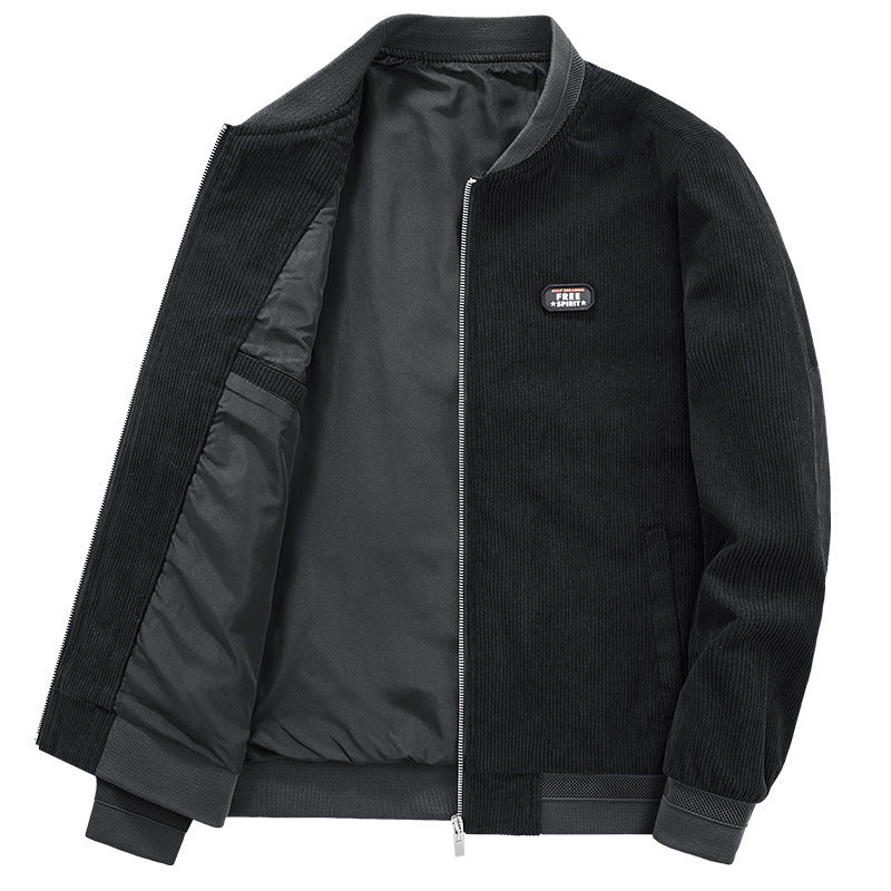 Men's cord jacket in bomber style with fine cord, zipper and padded interior Chichicherry