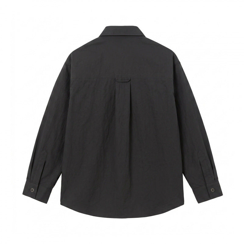 Unisex Boxy Overshirt with large patch pockets and shirt collar Chichicherry