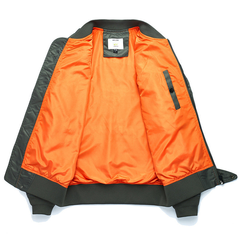 Men's bomber jacket pilot jacket with embroidered pilot appliqués and wind-resistant nylon Chichicherry
