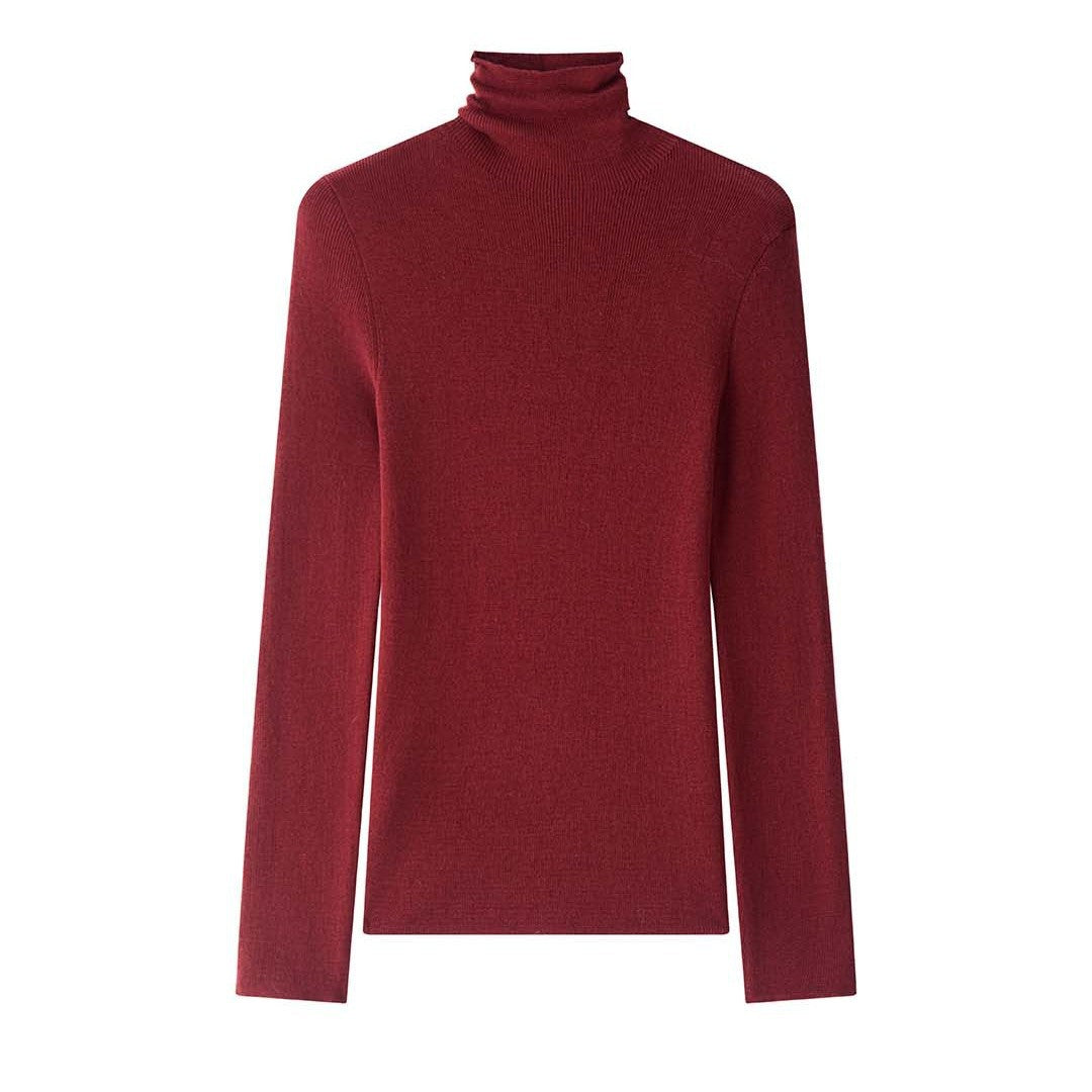 Women's Fine Cashmere-Effect Roll Neck Sweater in Slim Fit from Fine Knit Chichicherry