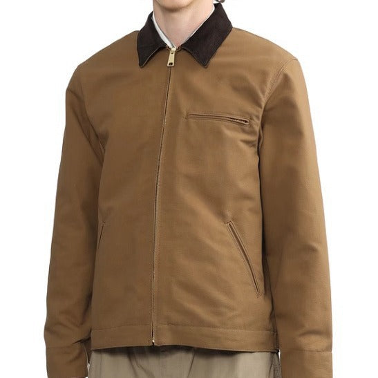 Herren Zip-Blouson im Worker-Stil mit Cordkragen und Brusttasche Chichicherry