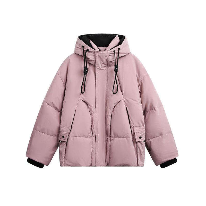 Men's Padded Quilted Jacket with Hood and Drawstring Chichicherry