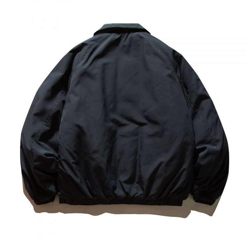 Unisex Boxy-Light Wind Jacket with Shirt Collar, Elastic Hem and Minimalist Shell Chichicherry