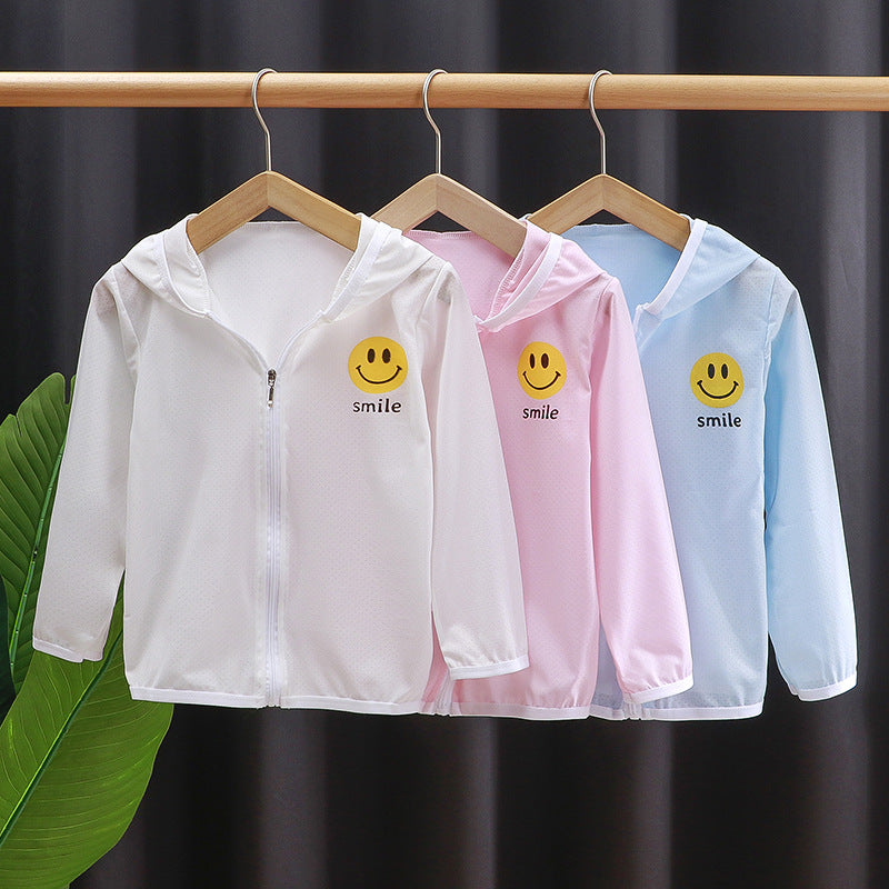 Unisex nan children's light hoodie jacket with breathable mesh fabric and full zipper Chichicherry
