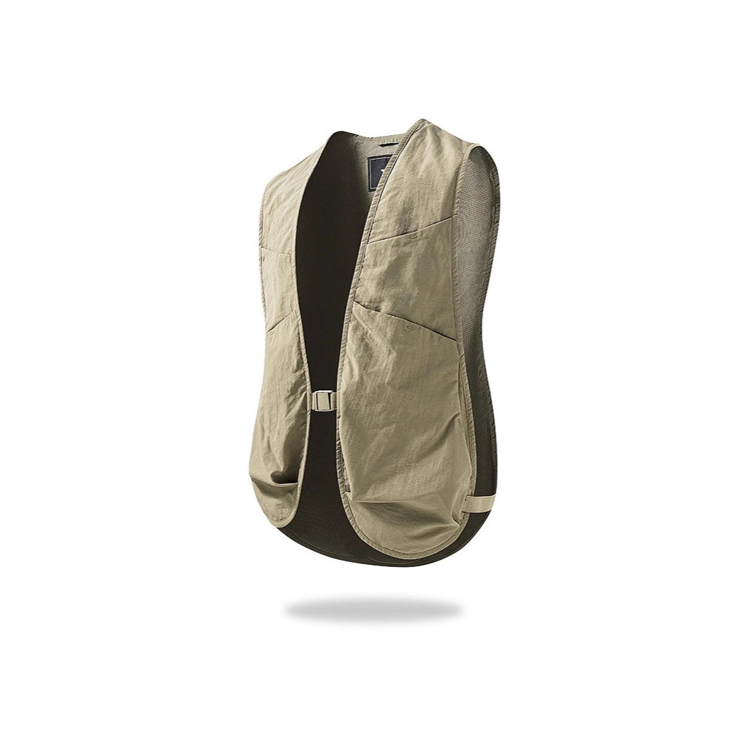 Men's Ultralight Multifunctional Photographer Utility Vest with Mesh Back and Front Snap Fastener Chichicherry