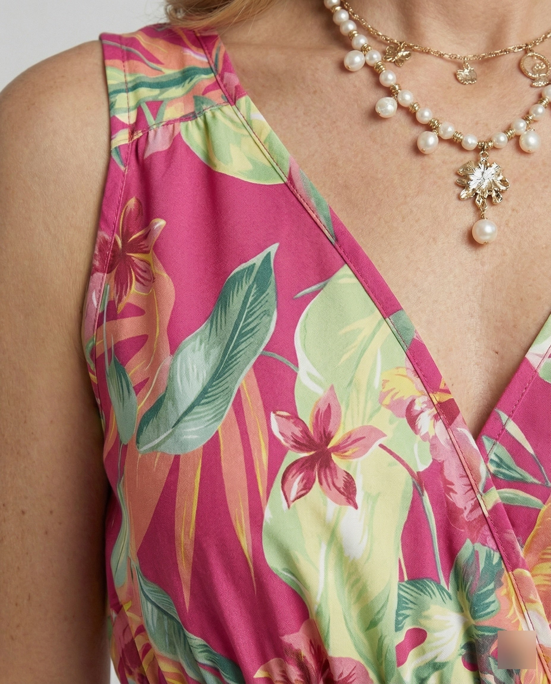 Women's Summer Dress V-Neck with Ruffled Skirt