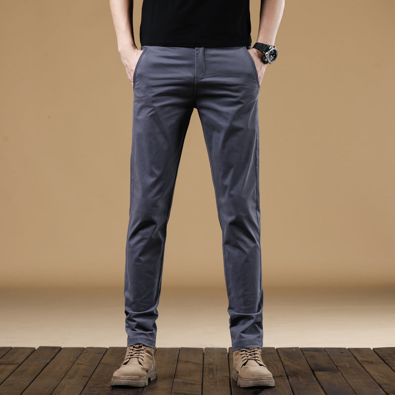 Men's loose-fitting cotton chinos with comfort waistband and subtle stretch Chichicherry