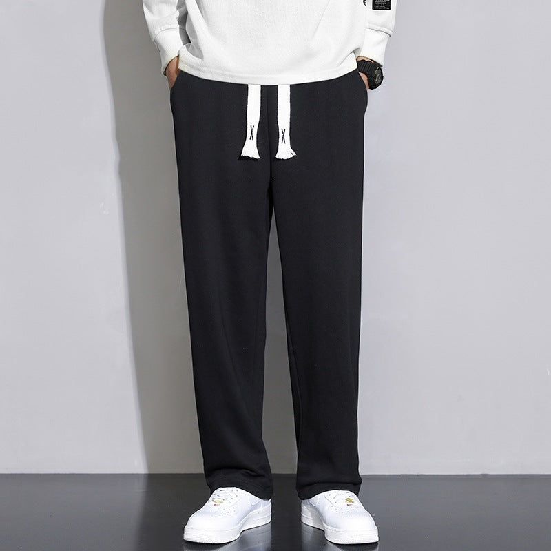 Men's Relaxed-Fit Jogging Pants made of French Terry with wide leg and drawstring Chichicherry