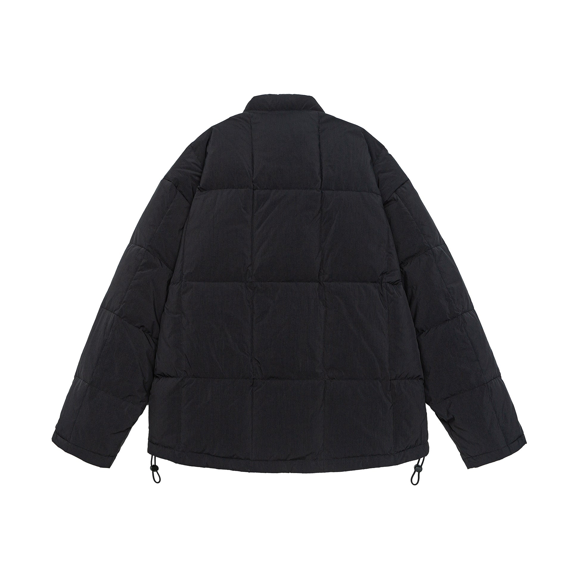 Men's Boxy quilted insulation jacket with stand-up collar, drawstring, and logo application Chichicherry