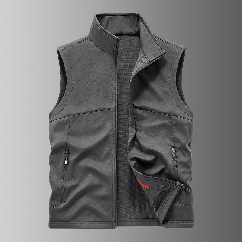 Men's softshell vest with fleece lining, windproof and water-repellent Chichicherry