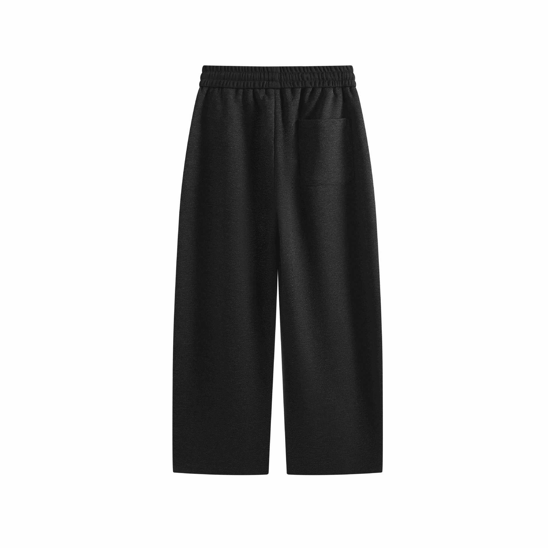 Women Comfort Jog Pants in Culotte Cut with Herringbone Texture Chichicherry