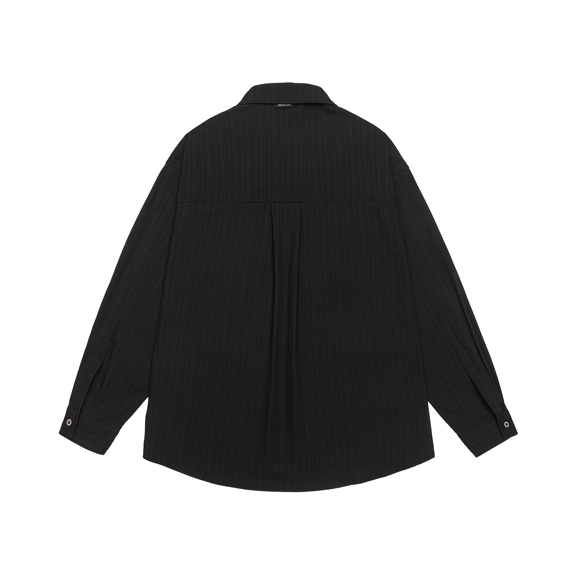 Unisex Oversize shirt with fine ribbed texture, breast pocket and Kent collar Chichicherry
