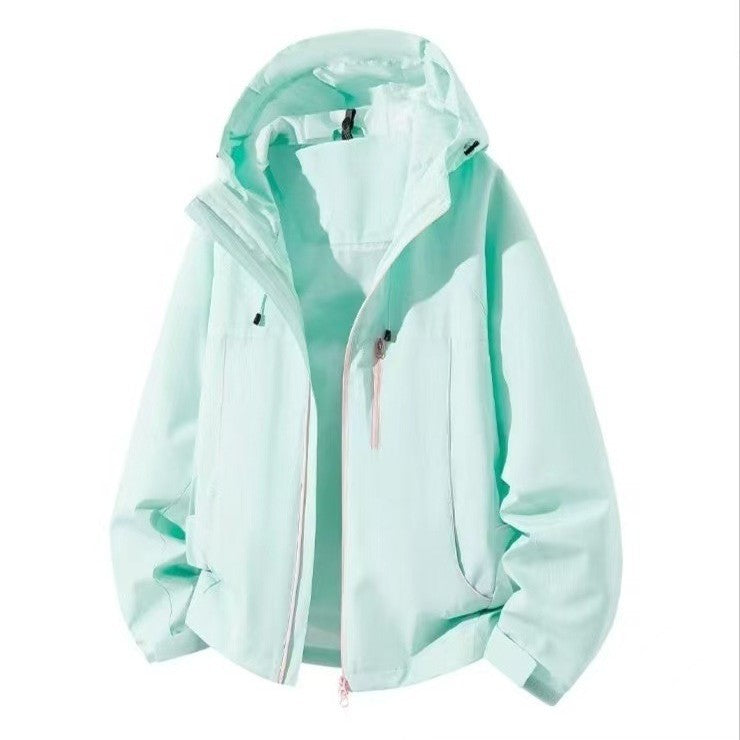 Men's Waterproof Hooded Softshell Jacket with Windproof Cut and Zipper Chichicherry