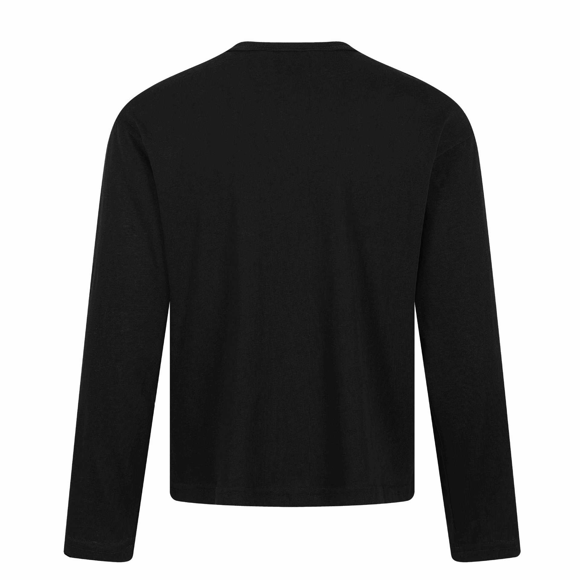 Unisex Long Sleeve Henley Shirt with Button-Up Chest Placket and Vintage Illustration Print Chichicherry