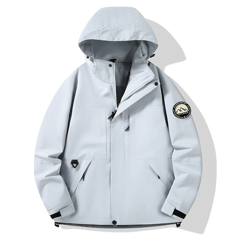 Women's waterproof hardshell outdoor jacket with hood and multifunction pockets Chichicherry