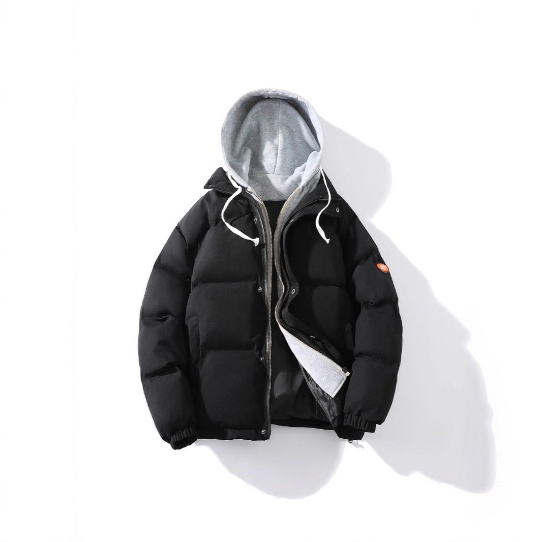 Men's Padded Quilted Jacket with Integrated Hood Layer and Windproof Outer Layer Chichicherry