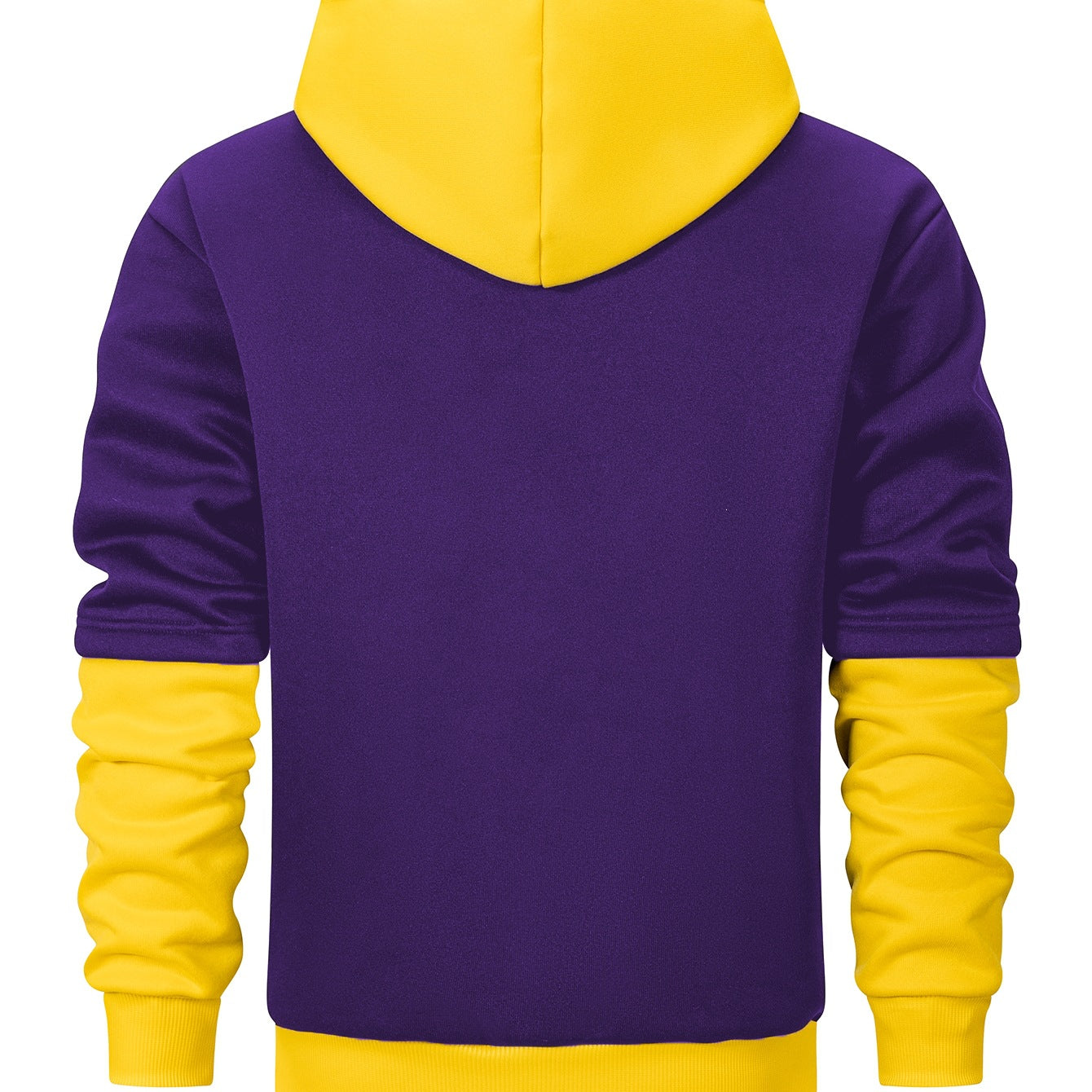 Men's hooded sweatshirt in layered look with contrast hood and drawstring Chichicherry