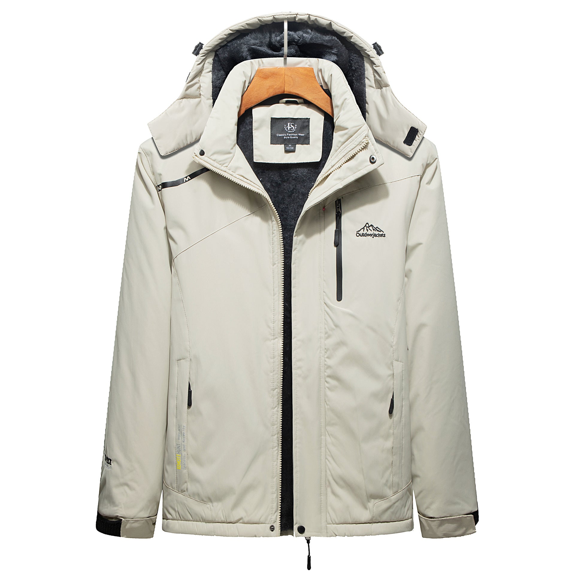 Men's Insulated Winter Parka with Teddy Lining, Hood and Water-Repellent Outer Shell Chichicherry