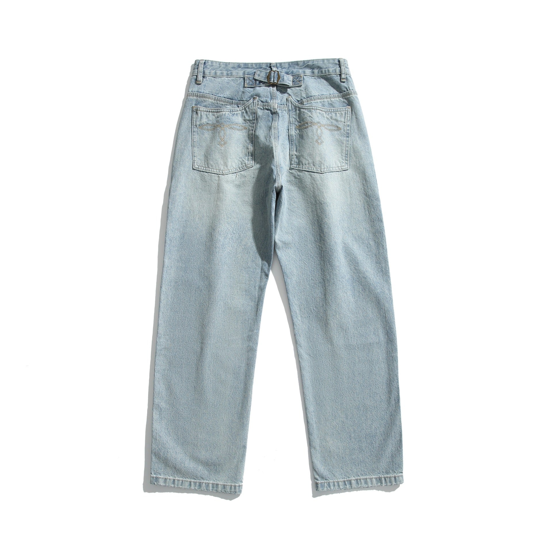Women's Straight-Cut Jeans with High Waist and Relaxed Fit Made of Lightweight Denim Chichicherry