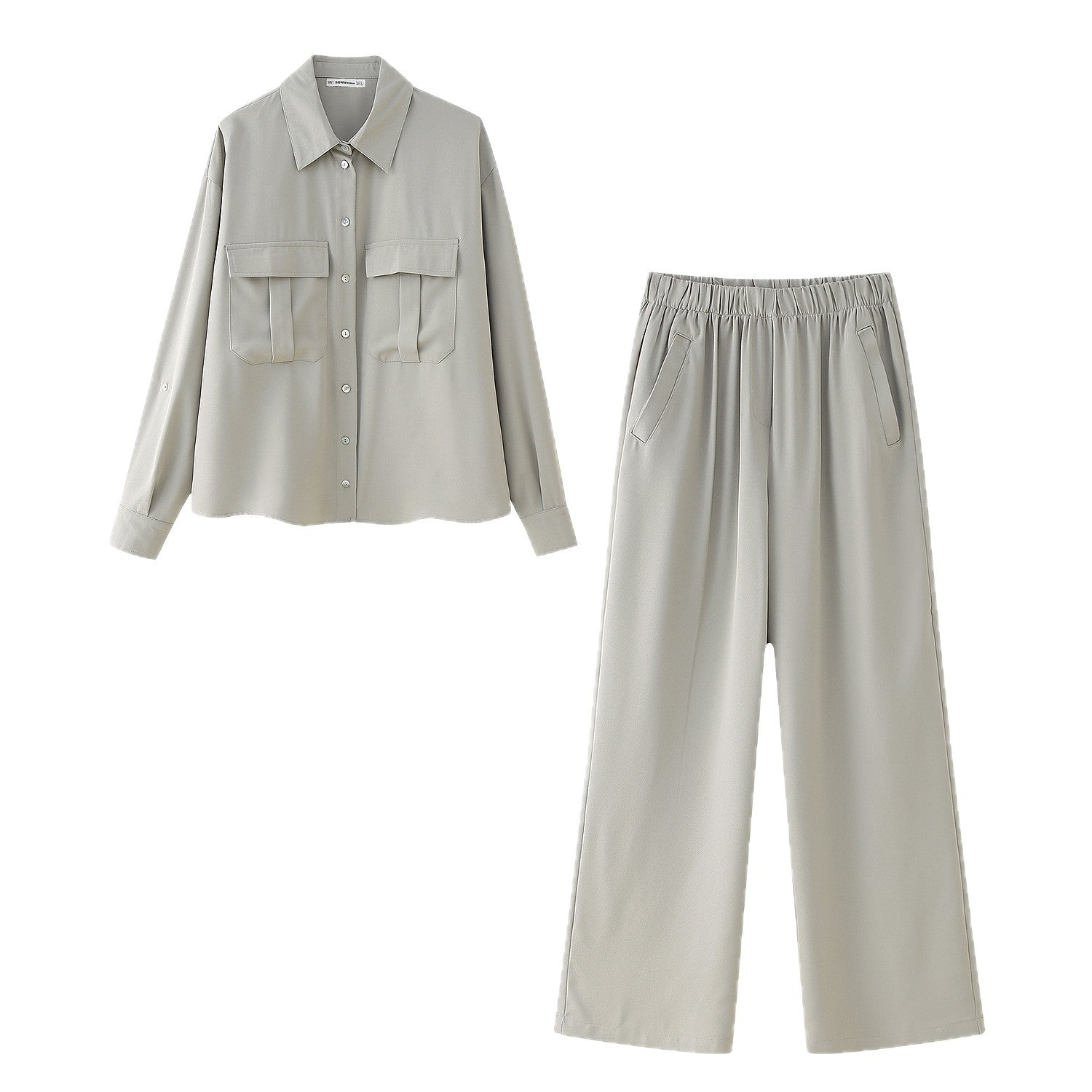 Women's Loose Blouse Jacket and Wide Culotte Set Chichicherry
