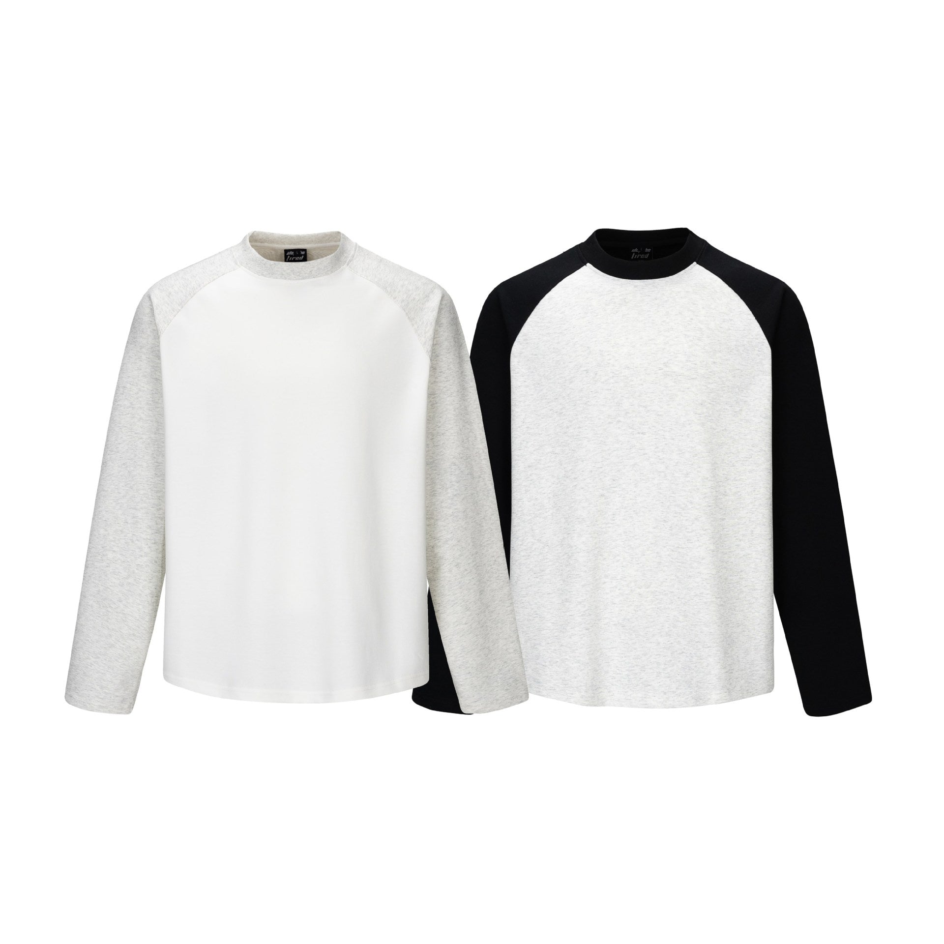 Unisex Raglan Long Sleeve Sweatshirt made of cotton blend with contrasting sleeves and ribbed round neck Chichicherry