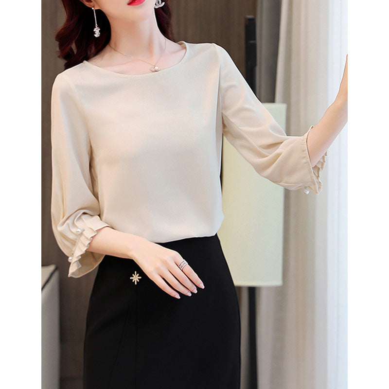 Women's Elegant Blouse with Puff Sleeves Chichicherry