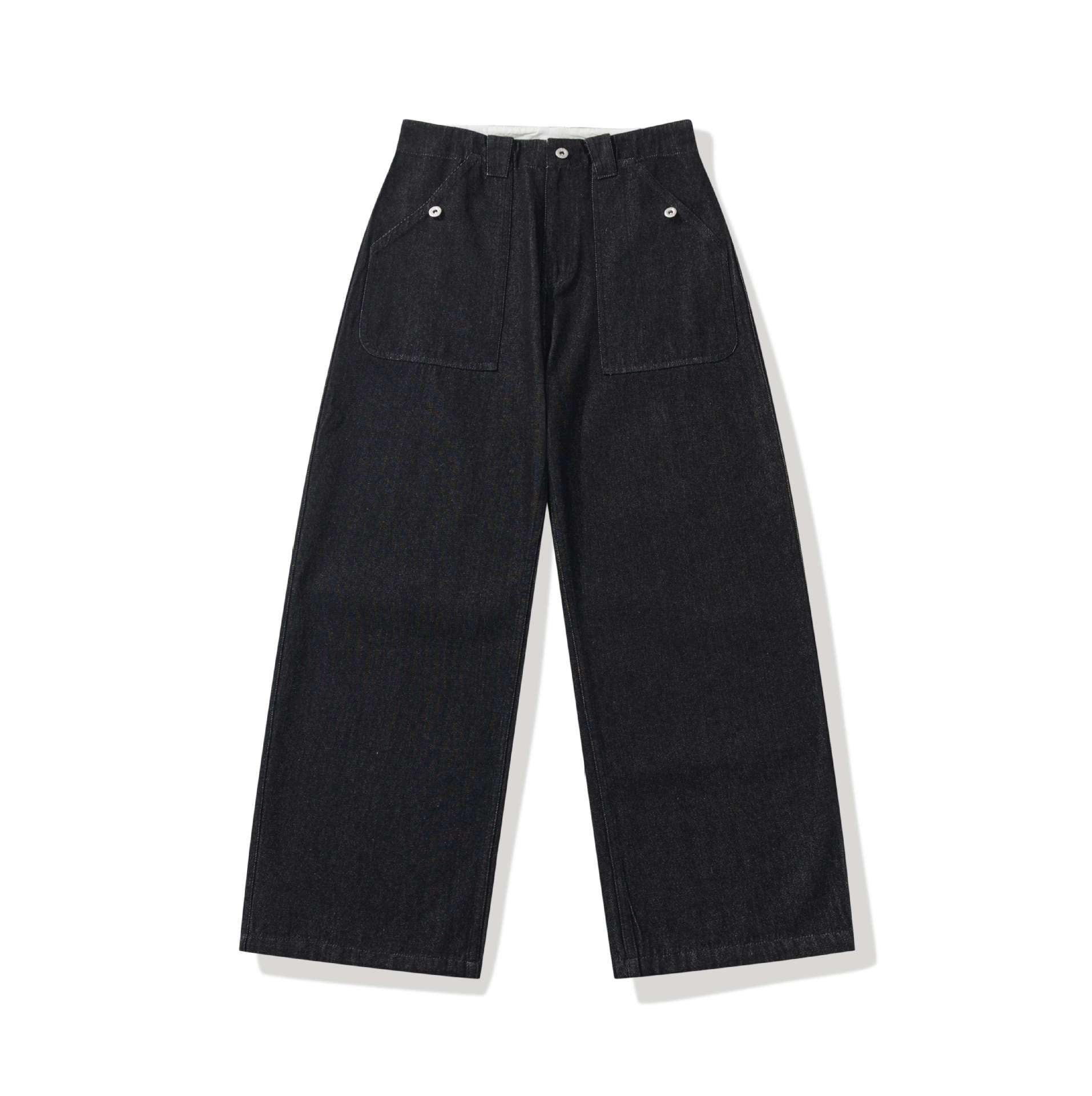 Women's high-waisted culotte jeans in worker look with large patch pockets Chichicherry