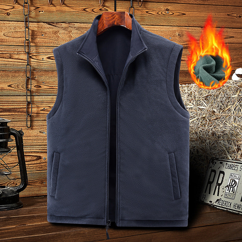 Men's functional vest in urban utility style with organizer pockets and stand-up collar Chichicherry